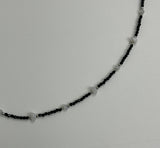 No.1228 black & white beads necklace