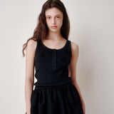 Beads Lip Sleeveless (Black)