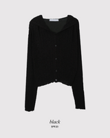 Soft Summer Hood Crop Knit Cardigan (4color)