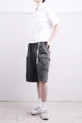 Noir wide cargo pants