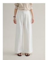loose-fit high-waisted straight denim pants