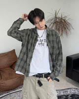 Kaan Cutting Check Shirt