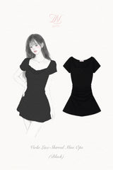 [MADE] Viola Lace Shirred Mini Dress