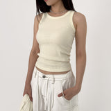 [prts made] plan ribbed sleeveless top (6colors)