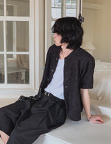 Lux stripe bermuda slacks