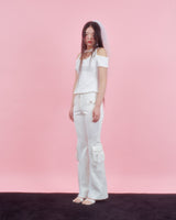 ROSE HALTER BLOUSE [WHITE]