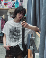 Grunge Nothing Printing Short Sleeve T-shirt
