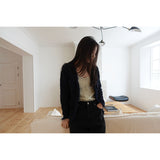 Night blue tweed cardigan (jacket)