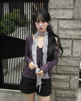 Mine Ribbed V-neck Button Cardigan