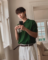 Palette Soft Collar Short Sleeve Knit