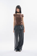 Thira stripe 2-way tee