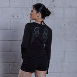 (DUC) GA ヘンリーネック長袖Tシャツ ブラック