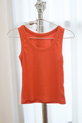 Basic Ribbed Sleeveless (Orange)