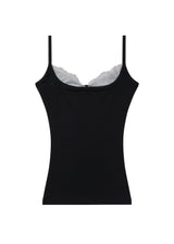 レース スリーブレス (BLACK)