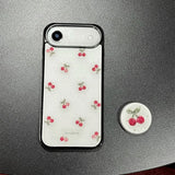 [MADE][Glass Bumper Case] Cherry Embroidered Knit Case