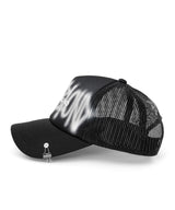 BBD Graffiti Metal Logo Trucker Mesh Cap Dark Ver. (Black)
