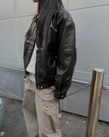 Humming leather jacket