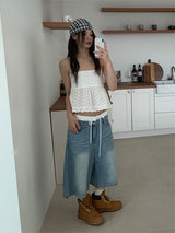 SMOKE PUNCHING BLOUSE TOP