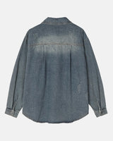 (UNISEX) Scratch Denim Shirts Jacket