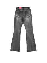 Pale brush bootcut denim pants