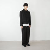 maison wide pintuck wool slacks