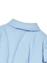 CURVE LINE COLLARED DOWN PUFFER (SKY BLUE)