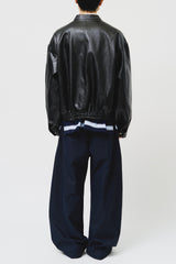 El Collarless Leather Jacket