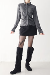 Natty Line Shirring Shirt