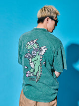 Sakura Animals Green Denim Washed T-Shirt (Puzzle Bobble)