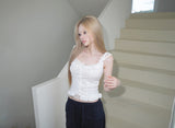 carrot frill top(2 color)
