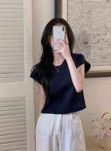 テナベーシック半袖クロップTシャツ (5color)
