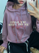 LOVING IN FIRE HOODIE T SHIRT 🖤🩷2COLOR