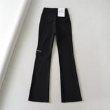 High-End Zipper Long Bootcut Pants