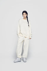 24FW アップサイドダウンロゴナッピングズリースウェットシャツアイボリー
