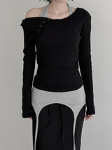 Juven Bodysuit Layered Halter Top