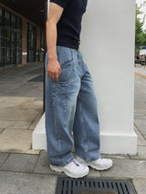 Lef Two-Pocket Curved Denim Pants