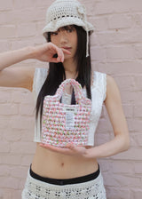 Flower Mini Hand Bag - Pink