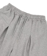 Star Lettering Patch Bermuda Sweat Pants - Gray