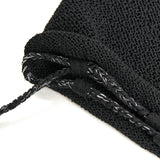 ロングストリングメッシュビーニー (BLACK)