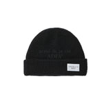 24FW BASIC LOGO LABEL POINT BEANIE BLACK