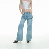 overskirt bilayer jeans