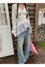 Air conditioner loose fit bolero cardigan