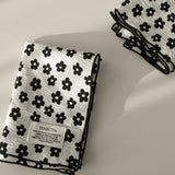 Black flower kitchen cloth