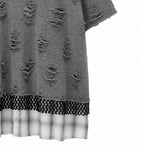 トリプル ダメージ レイヤード ショートスリーブ Tシャツ