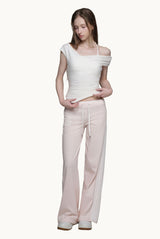 Soft blend layered top, White