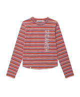 グラノーラ ストライプド LS Tシャツ ピンク(CV2GFFT555A)