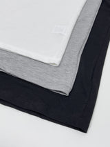 ボートネックボタンルーズフィットTシャツ