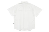 リーセントロゴストライプハーフシャツ/RECENT LOGO HALF SHIRT_WHITE