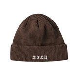 シグネチャーレタリングビーニー /SIGNATURE LETTERING BEANIE-BROWN