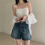 [Bellide made] Vintage Wood Washing Denim Shorts